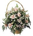 Basket Arrangement of Pink Roses
